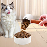 Maxbell Cat Dog Food Spoon Carbon Steel Pet Food Scooper for Puppy and Small Dogs Cats White