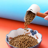 Maxbell Cat Dog Food Spoon Carbon Steel Pet Food Scooper for Puppy and Small Dogs Cats White