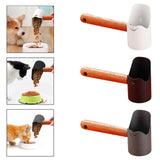 Maxbell Cat Dog Food Spoon Carbon Steel Pet Food Scooper for Puppy and Small Dogs Cats White