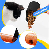 Maxbell Cat Dog Food Spoon Carbon Steel Pet Food Scooper for Puppy and Small Dogs Cats Black