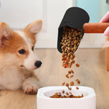 Maxbell Cat Dog Food Spoon Carbon Steel Pet Food Scooper for Puppy and Small Dogs Cats Black