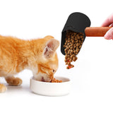 Maxbell Cat Dog Food Spoon Carbon Steel Pet Food Scooper for Puppy and Small Dogs Cats Black