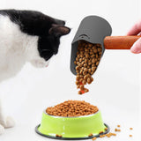 Maxbell Cat Dog Food Spoon Carbon Steel Pet Food Scooper for Puppy and Small Dogs Cats Gray