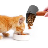 Maxbell Cat Dog Food Spoon Carbon Steel Pet Food Scooper for Puppy and Small Dogs Cats Gray