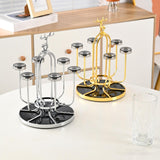 Maxbell Coffee Mug Holder Sport Bottle Storage Drying Rack Stand Gold with Elk