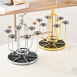 Maxbell Coffee Mug Holder Sport Bottle Storage Drying Rack Stand Gold with Elk