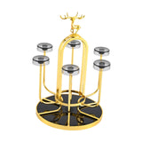 Maxbell Coffee Mug Holder Sport Bottle Storage Drying Rack Stand Gold with Elk