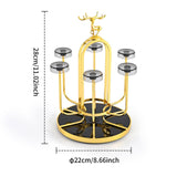 Maxbell Coffee Mug Holder Sport Bottle Storage Drying Rack Stand Gold with Elk