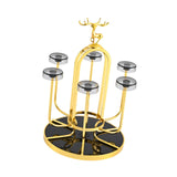 Maxbell Coffee Mug Holder Sport Bottle Storage Drying Rack Stand Gold with Elk