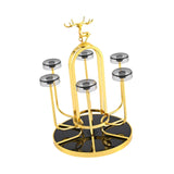Maxbell Coffee Mug Holder Sport Bottle Storage Drying Rack Stand Gold with Elk
