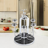 Maxbell Coffee Mug Holder Sport Bottle Storage Drying Rack Stand Silver with Elk