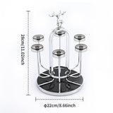 Maxbell Coffee Mug Holder Sport Bottle Storage Drying Rack Stand Silver with Elk