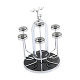 Maxbell Coffee Mug Holder Sport Bottle Storage Drying Rack Stand Silver with Elk