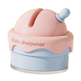 Maxbell Knife Sharpener Comfortable Ergonomic Small Compact Pocket Knives Sharpening Pink