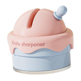 Maxbell Knife Sharpener Comfortable Ergonomic Small Compact Pocket Knives Sharpening Pink