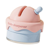 Maxbell Knife Sharpener Comfortable Ergonomic Small Compact Pocket Knives Sharpening Pink