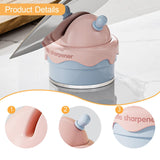Maxbell Knife Sharpener Comfortable Ergonomic Small Compact Pocket Knives Sharpening Pink