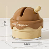 Maxbell Knife Sharpener Comfortable Ergonomic Small Compact Pocket Knives Sharpening Brown