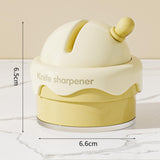 Maxbell Knife Sharpener Comfortable Ergonomic Small Compact Pocket Knives Sharpening Yellow