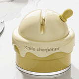 Maxbell Knife Sharpener Comfortable Ergonomic Small Compact Pocket Knives Sharpening Yellow