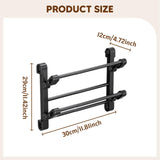 Maxbell Foldable Wall Mounted Shoe Rack Shoe Holder Shelf for Entryway Bathroom Door 30cm