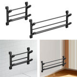 Maxbell Foldable Wall Mounted Shoe Rack Shoe Holder Shelf for Entryway Bathroom Door 30cm