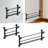 Maxbell Foldable Wall Mounted Shoe Rack Shoe Holder Shelf for Entryway Bathroom Door 30cm