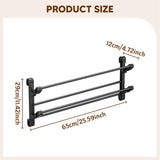 Maxbell Foldable Wall Mounted Shoe Rack Shoe Holder Shelf for Entryway Bathroom Door 65cm
