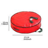 Maxbell Christmas Wreath Storage Bag with Zipper Handles Round Xmas for Home   S