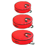Maxbell Christmas Wreath Storage Bag with Zipper Handles Round Xmas for Home   S