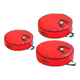 Maxbell Christmas Wreath Storage Bag with Zipper Handles Round Xmas for Home   S