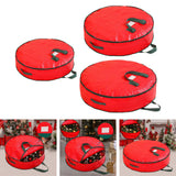 Maxbell Christmas Wreath Storage Bag with Zipper Handles Round Xmas for Home   S