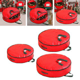 Maxbell Christmas Wreath Storage Bag with Zipper Handles Round Xmas for Home   S