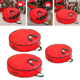 Maxbell Christmas Wreath Storage Bag with Zipper Handles Round Xmas for Home   S