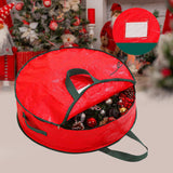 Maxbell Christmas Wreath Storage Bag with Zipper Handles Round Xmas for Home   S