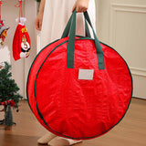 Maxbell Christmas Wreath Storage Bag with Zipper Handles Round Xmas for Home   S