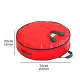 Maxbell Christmas Wreath Storage Bag with Zipper Handles Round Xmas for Home   M