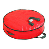 Maxbell Christmas Wreath Storage Bag with Zipper Handles Round Xmas for Home   M