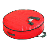Maxbell Christmas Wreath Storage Bag with Zipper Handles Round Xmas for Home   M