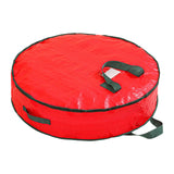 Maxbell Christmas Wreath Storage Bag with Zipper Handles Round Xmas for Home   M