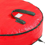 Maxbell Christmas Wreath Storage Bag with Zipper Handles Round Xmas for Home   L