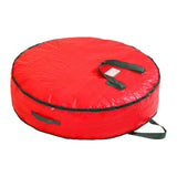 Maxbell Christmas Wreath Storage Bag with Zipper Handles Round Xmas for Home   L