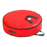 Maxbell Christmas Wreath Storage Bag with Zipper Handles Round Xmas for Home   L