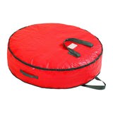 Maxbell Christmas Wreath Storage Bag with Zipper Handles Round Xmas for Home   L