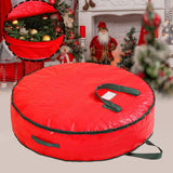 Maxbell Christmas Wreath Storage Bag with Zipper Handles Round Xmas for Home   L
