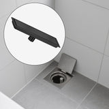 Maxbell Rectangular Floor Drain Tile Insert Cover Portable Fast Drainage for Kitchen Black