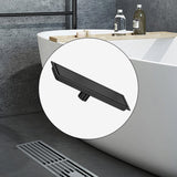 Maxbell Rectangular Floor Drain Tile Insert Cover Portable Fast Drainage for Kitchen Black