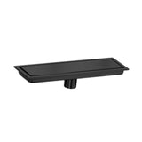 Maxbell Rectangular Floor Drain Tile Insert Cover Portable Fast Drainage for Kitchen Black
