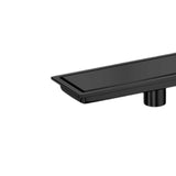 Maxbell Rectangular Floor Drain Tile Insert Cover Portable Fast Drainage for Kitchen Black