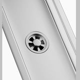 Maxbell Rectangular Floor Drain Tile Insert Cover Portable Fast Drainage for Kitchen Silver